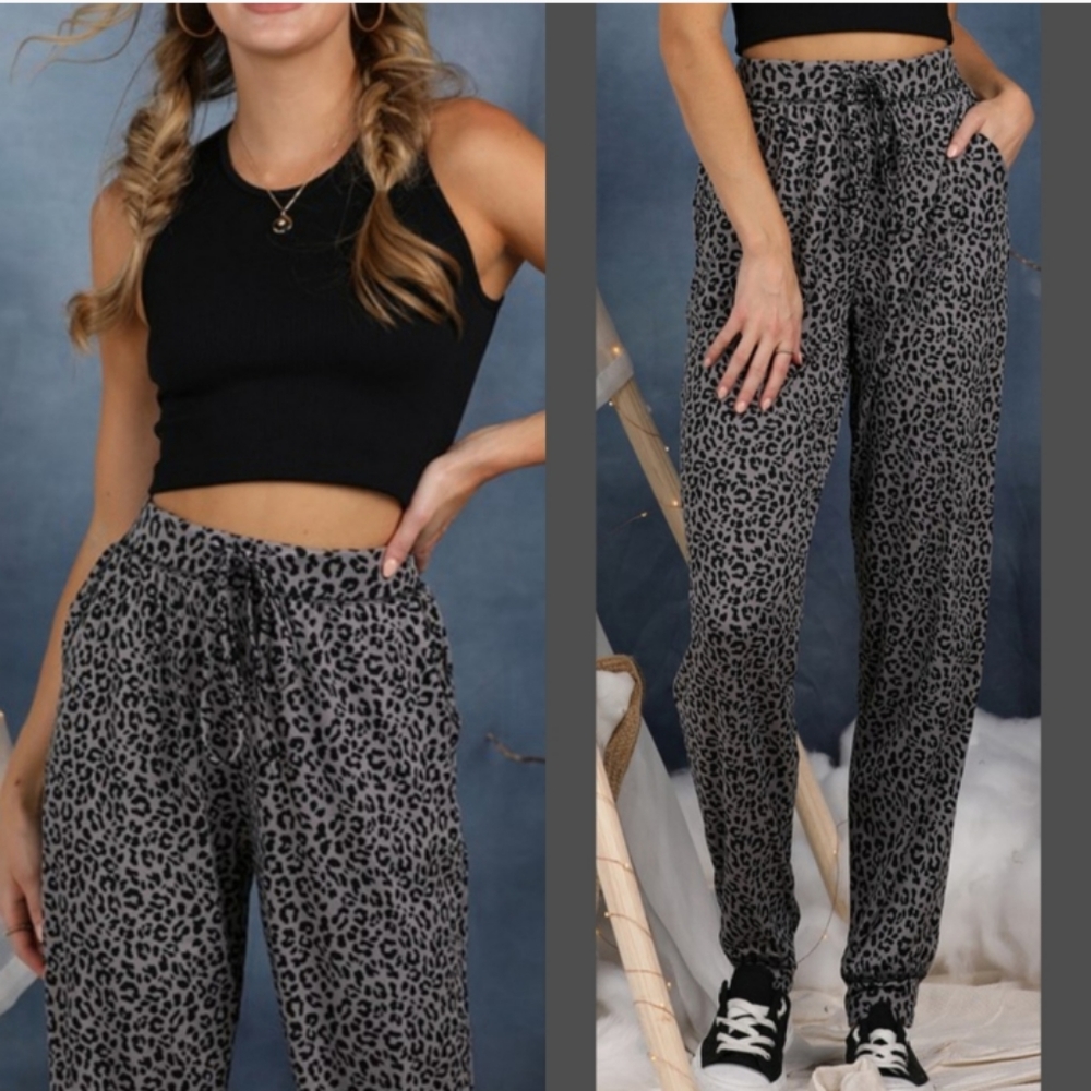 Leopard Print Joggers